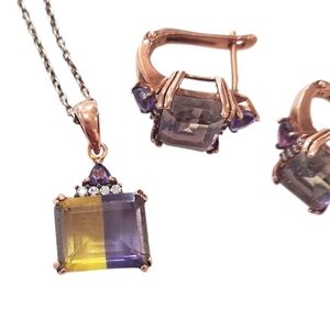 Stauer Ametrine Bliss Gemstone Jewelry Set